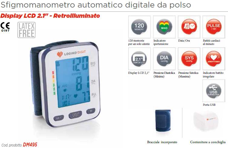 Misuratore di pressione da polso moretti