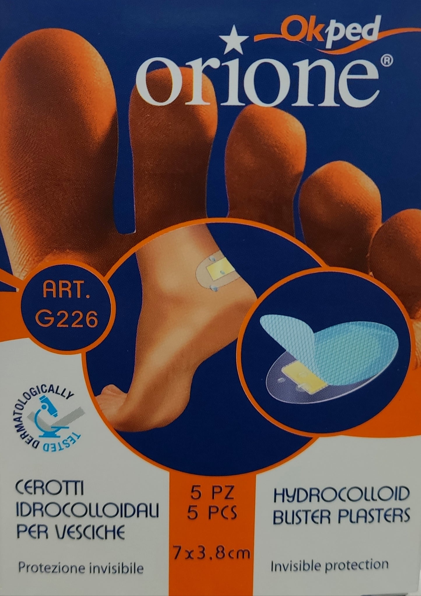 Cerotti idrocolloidali per vesciche invisibile 5 pz 7x3,8 cm