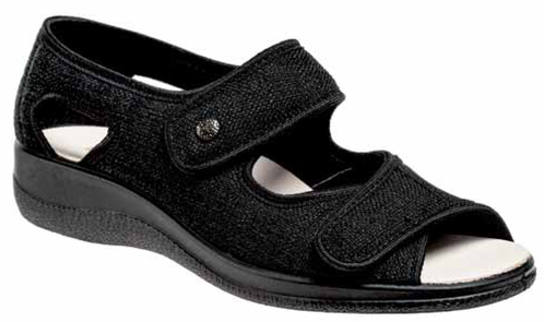 Scarpa Professionale - PODOLINE scarpa sandalo riabilitativo donna PANDIA tessuto setaflex NERO 2 strap