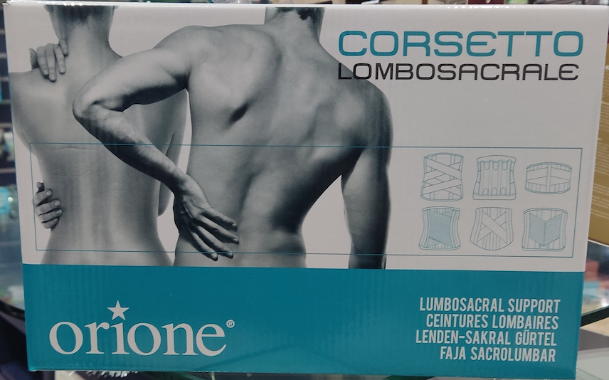 Corsetto lombosacrale coadiuvato da 4 stecche posteriori Nero