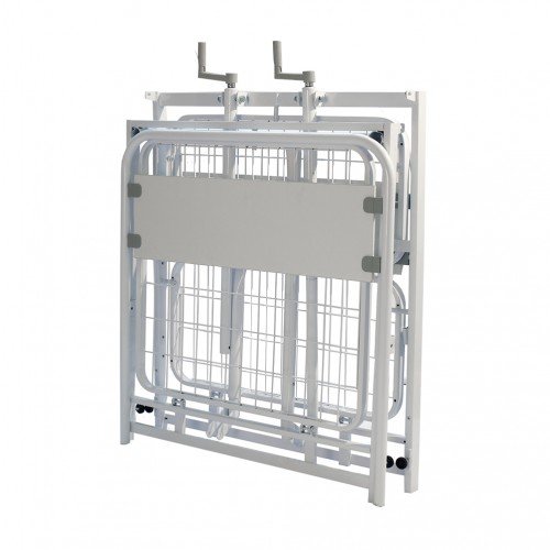 LETTO PIEGHEVOLE A RETE A DUE MANOVELLE