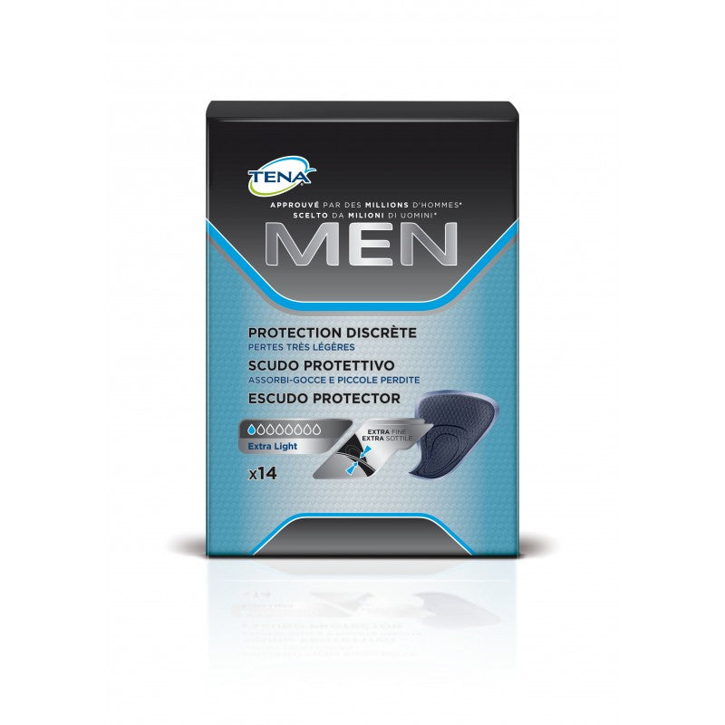 Tena Men Scudo Protettivo Assorbenza Extra Light Per Piccole Perdite - Confezione Da 14 Assorbenti