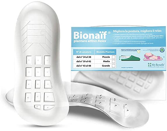 BIONAIF Plantare Attivo Relax anatomico per calzatura aperta e chiusa - aiuta la postura