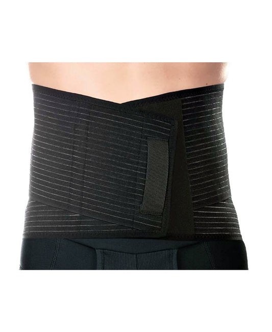 Corsetto lombosacrale coadiuvato da 4 stecche posteriori Nero